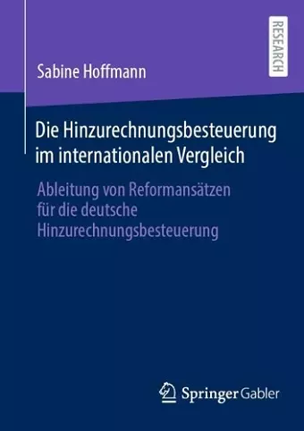 Die Hinzurechnungsbesteuerung im internationalen Vergleich cover