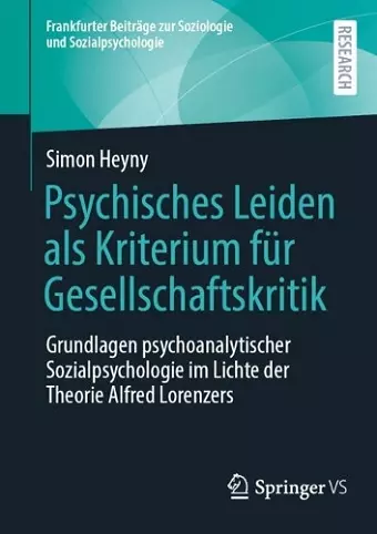 Psychisches Leiden als Kriterium für Gesellschaftskritik cover