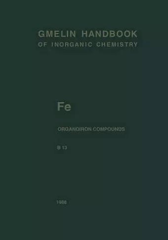 Fe Organoiron Compounds Part B13 cover