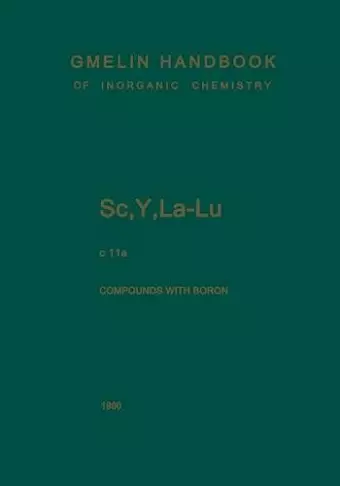 Sc, Y, La-Lu. Rare Earth Elements cover