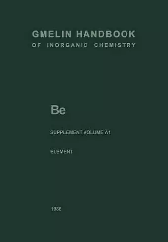 Be Beryllium cover