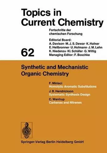 Synthetic and Mechanistic Organic Chemistry cover