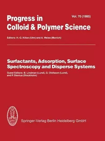 Surfactants, Adsorption, Surface Spectroscopy and Disperse Systems cover