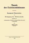 Theorie Des Existenzminimums cover