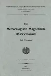 Das meteorologisch-magnetische Observatorium bei Potsdam cover