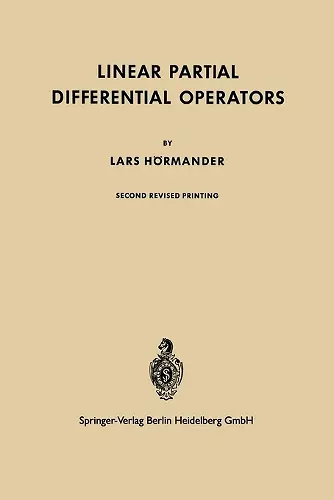 Linear Partial Differential Operators cover