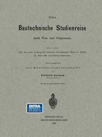 Eine Bautechnische Studienreise nach West- und Ostpreussen cover