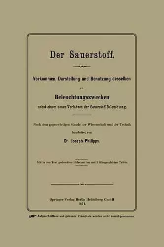 Der Sauerstoff cover