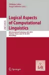 Logical Aspects of Computational Linguistics cover