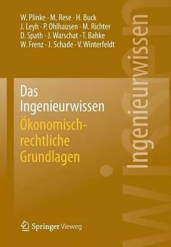 Das Ingenieurwissen: Ökonomisch-rechtliche Grundlagen cover
