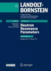 Neutron Resonance Parameters cover