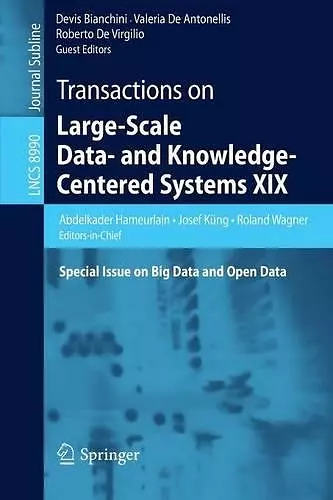 Transactions on Large-Scale Data- and Knowledge-Centered Systems XIX cover