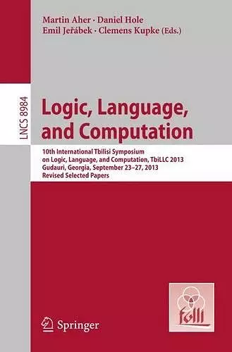 Logic, Language, and Computation cover