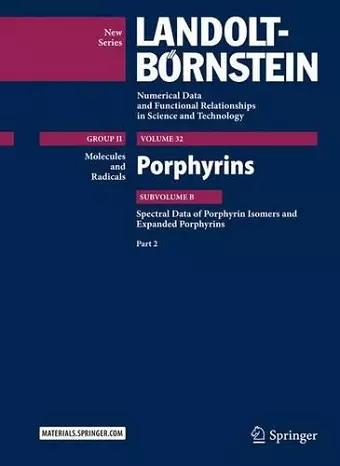 Porphyrins - Spectral Data of Porphyrin Isomers and Expanded Porphyrins cover