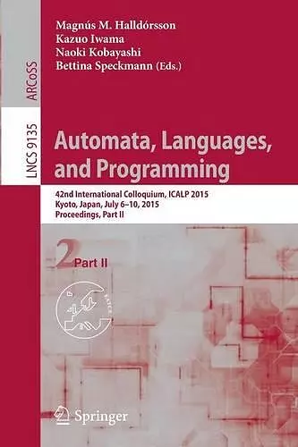 Automata, Languages, and Programming cover
