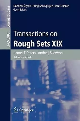 Transactions on Rough Sets XIX cover