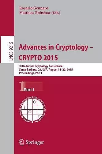 Advances in Cryptology -- CRYPTO 2015 cover