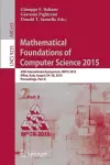 Mathematical Foundations of Computer Science 2015 cover