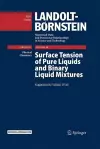 Surface Tension of Pure Liquids and Binary Liquid Mixtures cover