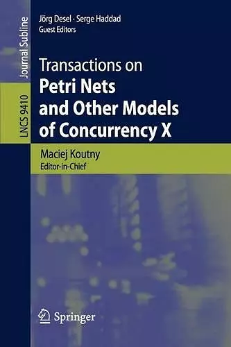 Transactions on Petri Nets and Other Models of Concurrency X cover