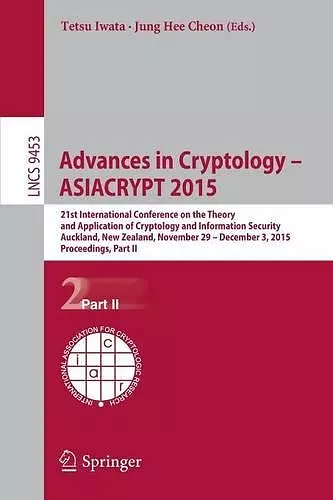 Advances in Cryptology – ASIACRYPT 2015 cover