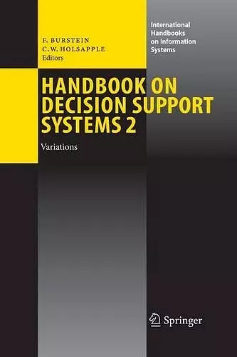 Handbook on Decision Support Systems 2 cover