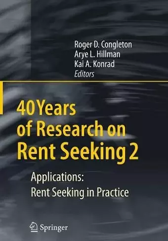 40 Years of Research on Rent Seeking 2 cover