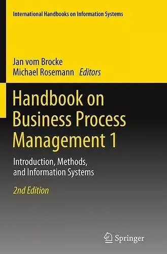 Handbook on Business Process Management 1 cover