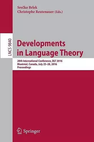 Developments in Language Theory cover