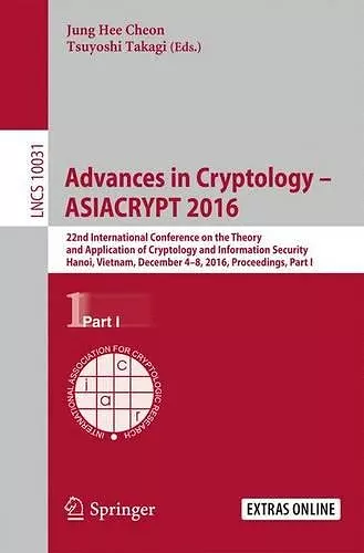 Advances in Cryptology – ASIACRYPT 2016 cover