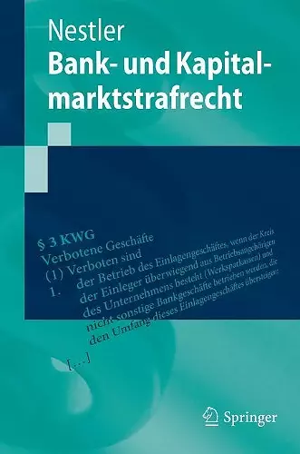 Bank- und Kapitalmarktstrafrecht cover