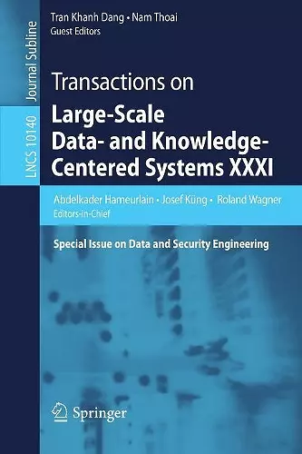 Transactions on Large-Scale Data- and Knowledge-Centered Systems XXXI cover