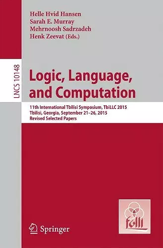 Logic, Language, and Computation cover