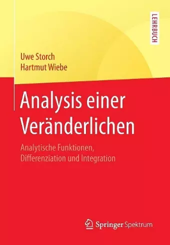 Analysis einer Veränderlichen cover