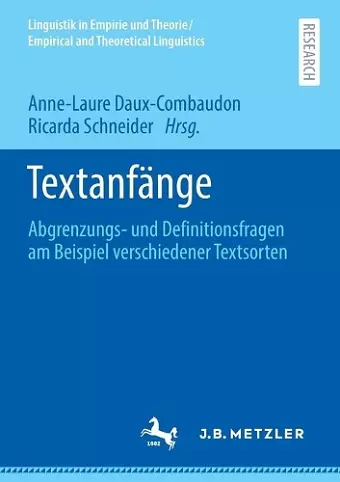 Textanfänge cover