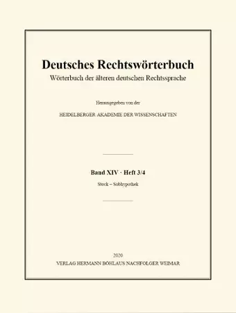 Deutsches Rechtswörterbuch cover