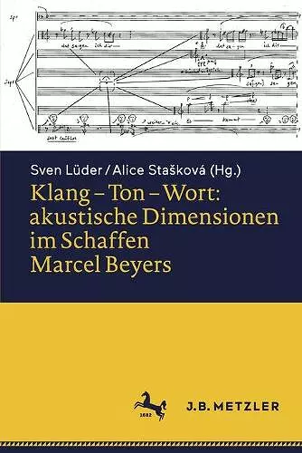 Klang – Ton – Wort: akustische Dimensionen im Schaffen Marcel Beyers cover