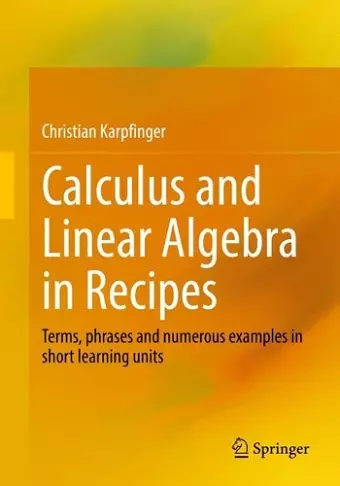 Calculus and Linear Algebra in Recipes cover