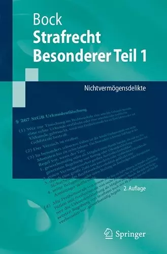 Strafrecht Besonderer Teil 1 cover