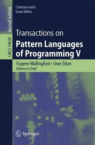 Transactions on Pattern Languages of Programming V cover