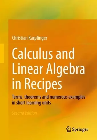 Calculus and Linear Algebra in Recipes cover