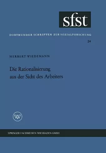 Die Rationalisierung aus der Sicht des Arbeiters cover