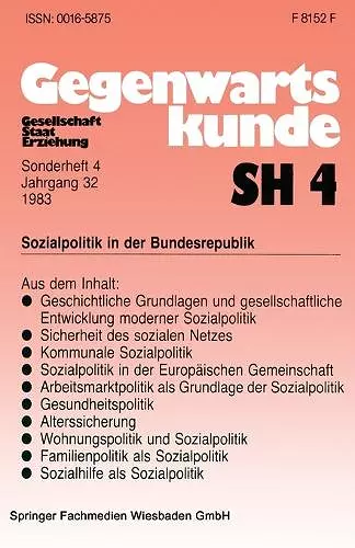Sozialpolitik in der Bundesrepublik cover