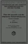 Über Die Spezielle Und Die Allgemeine Relativitätstheorie cover