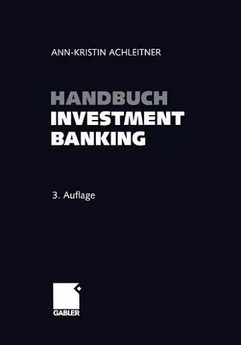 Handbuch Investment Banking cover