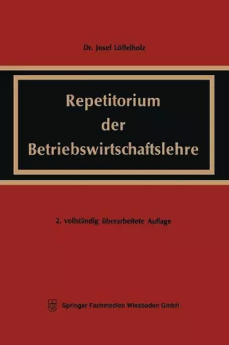 Repetitorium der Betriebswirtschaftslehre cover
