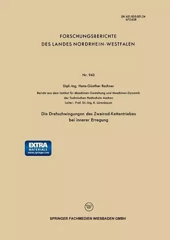 Die Drehschwingungen des Zweirad-Kettentriebes bei innerer Erregung cover