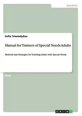 Manual for Trainers of Special Needs Adults cover