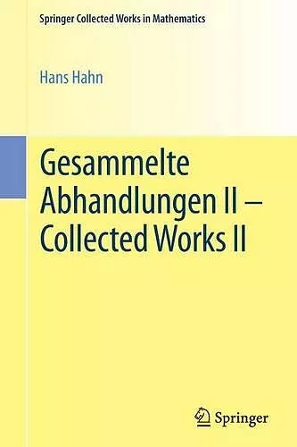 Gesammelte Abhandlungen II - Collected Works II cover