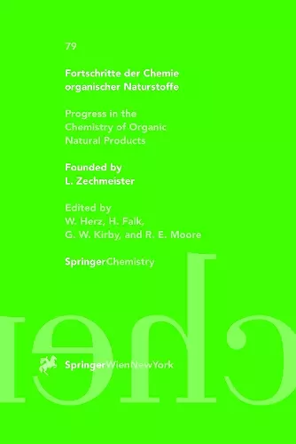 Fortschritte der Chemie organischer Naturstoffe / Progress in the Chemistry of Organic Natural Products cover